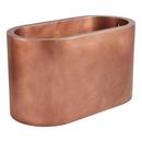 60 in. Freestanding Bathtub with Center Drain in Antique Copper Patina 