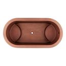 60 RAKSHA DOUBLE-WALL COPPER SOAKING TUB WITH FOAM - BLACK DRAIN KIT 