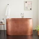 60 RAKSHA DOUBLE-WALL COPPER SOAKING TUB WITH FOAM - BLACK DRAIN KIT 