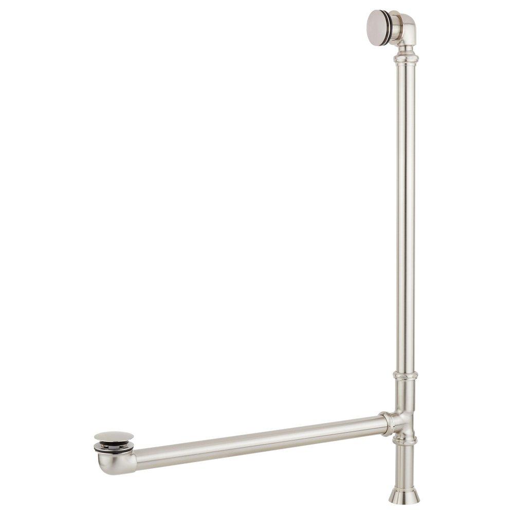 60 RAKSHA DOUBLE-WALL COPPER SOAKING TUB WITH FOAM - BRUSHED NICKEL DRAIN KIT 