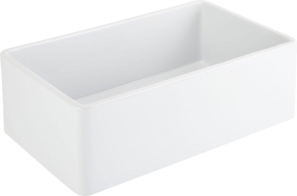 33 in. Farmhouse Fireclay Single Bowl Kitchen Sink in Glossy White 