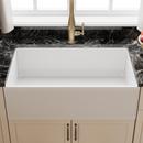 33 in. Farmhouse Fireclay Single Bowl Kitchen Sink in Glossy White 