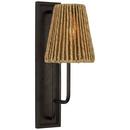 6.5W 1-Light 14 in. Wall Sconce in Aged Iron