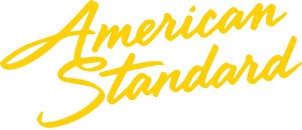 American Standard logo in yellow cursive.