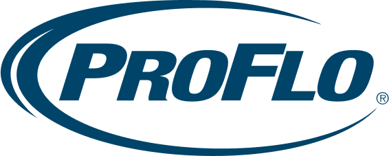 PROFLO logo in blue writing.