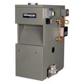 Commercial cast iron natural gas boiler.