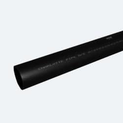 Black plain end PVC pipe.