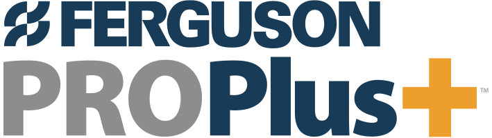 Ferguson PRO Plus logo with plus sign.