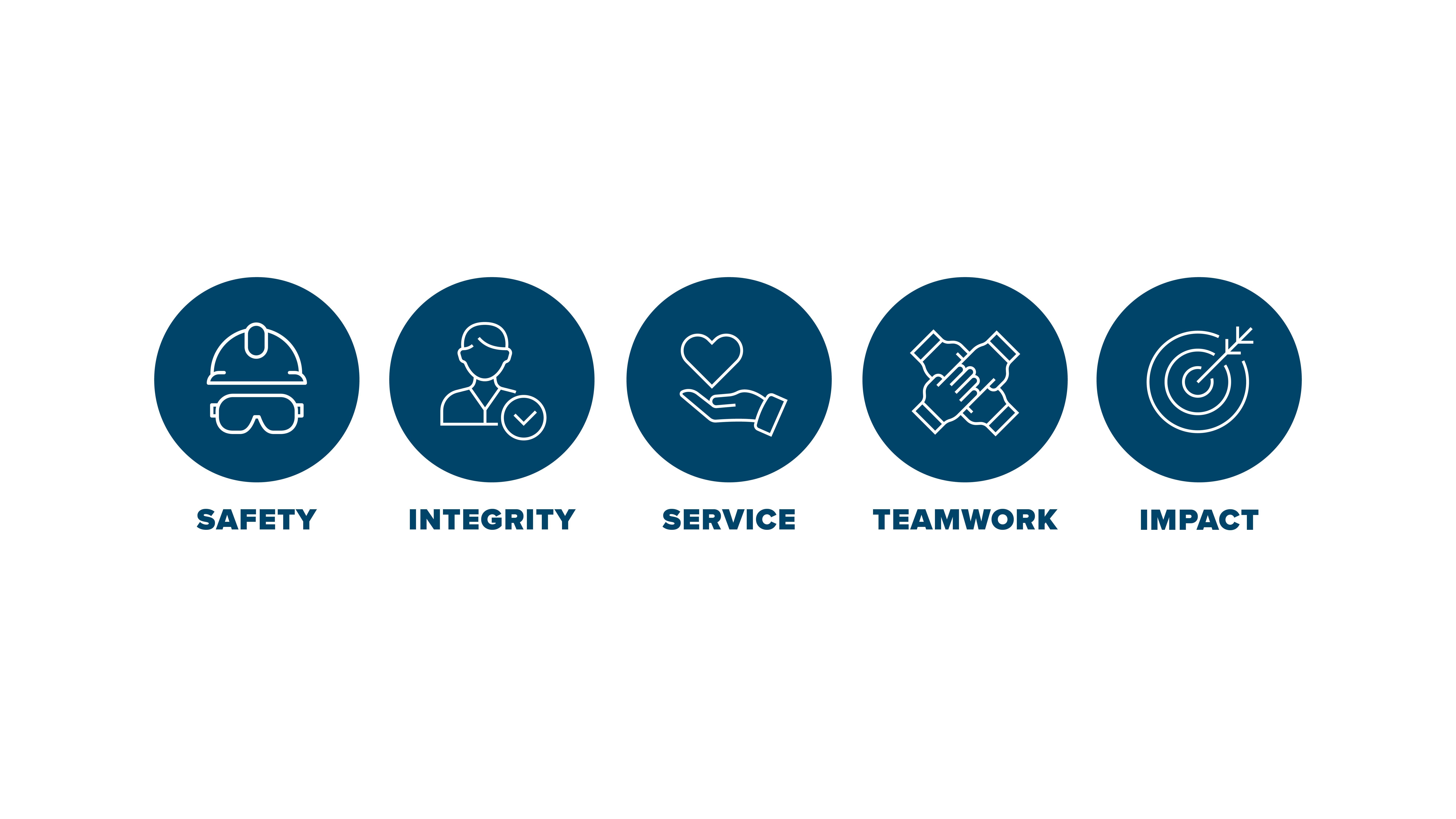 Graphic image of the five Ferguson values.