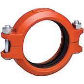 A red grooved coupling.