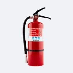A red fire extinguisher.