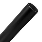 SCH. 40 black carbon steel pipe alt text: A black carbon steel pipe.