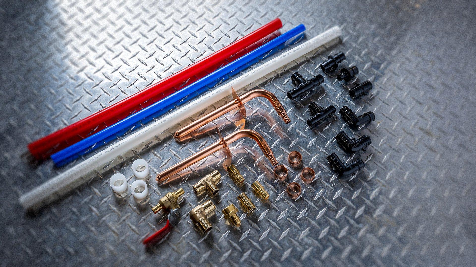 Image of PEX pipes and fittings