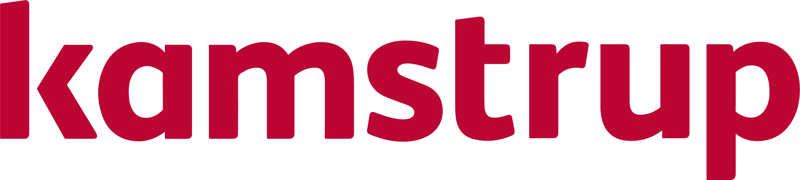 Logo of Kamstrup written in red.