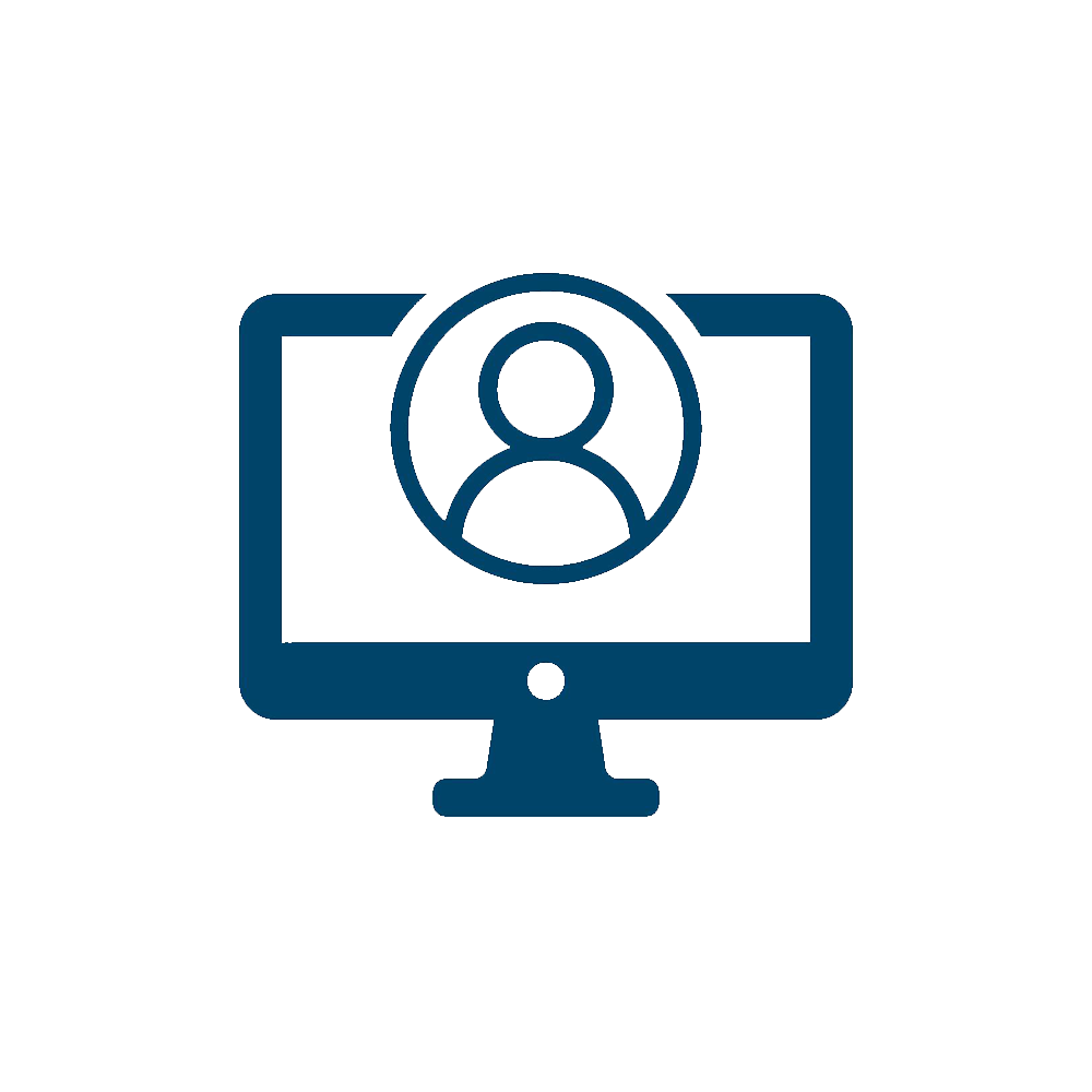 business credit icon with blue