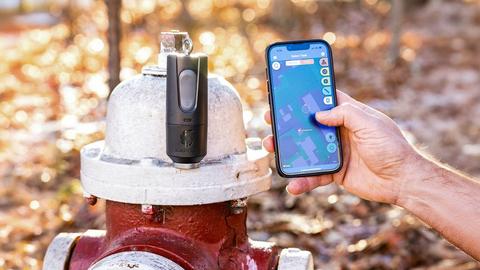 View of hydrant with tech solution
