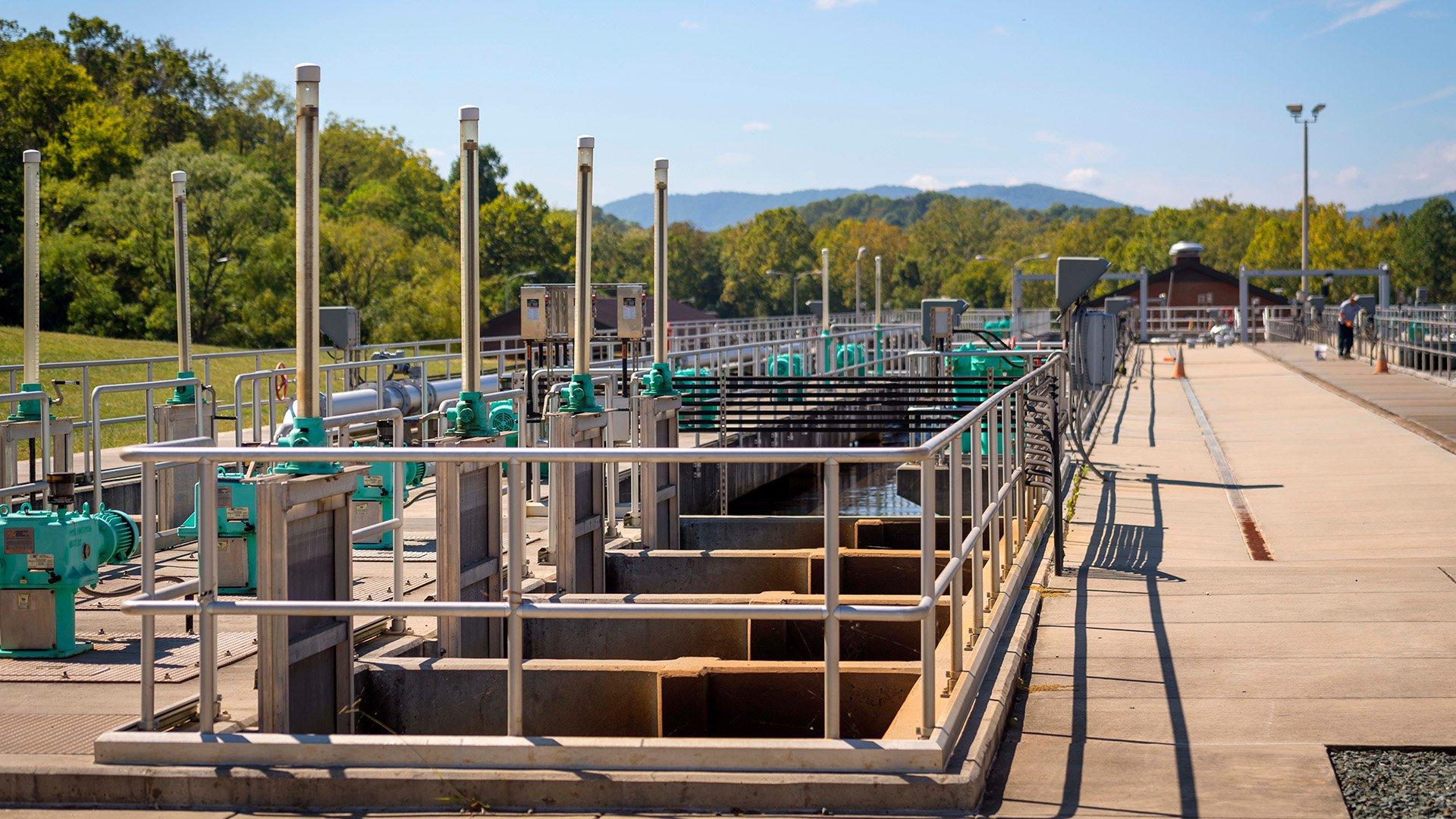 Outside image of waterworks wastewater facility. 