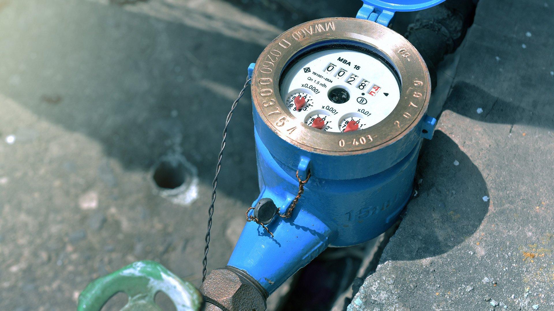 Close up image of water meter. 