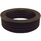 Stack of black gasket rings.