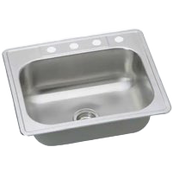 Silo image of single-basin stainless steel sink.